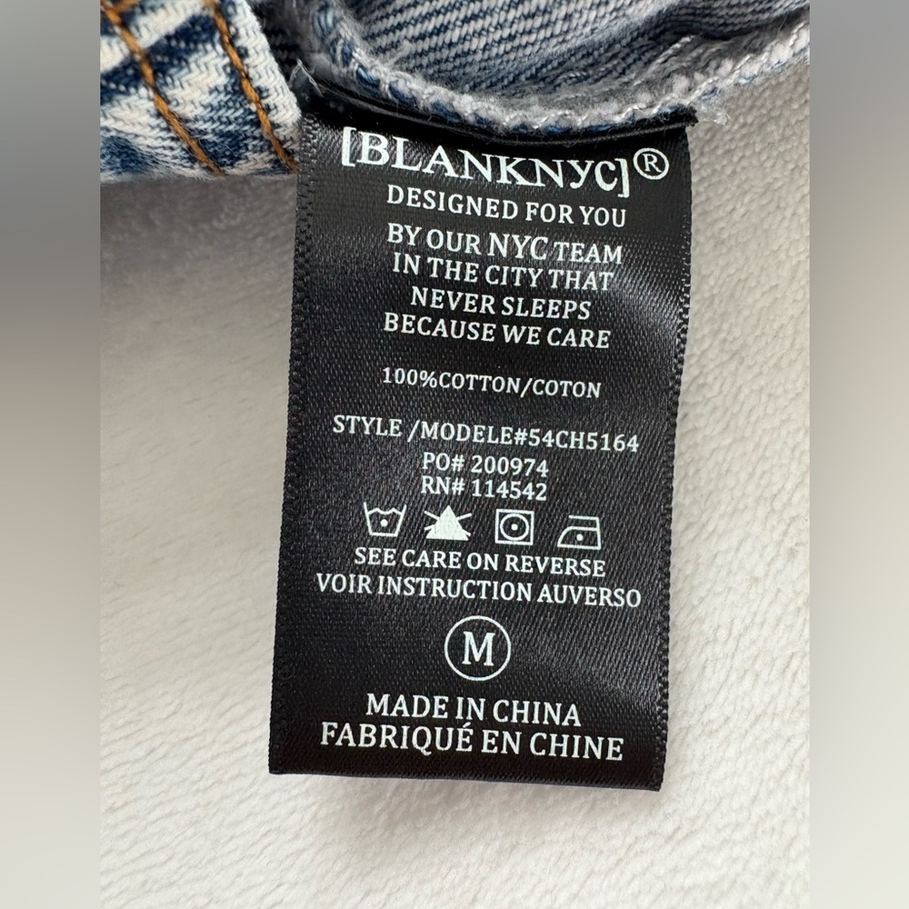 NWT - BLANK NYC Timeless Tailored Denim Vest - Size Medium - Picture 14 of 16
